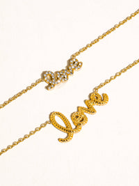 LOVE 18K Gold Non-Tarnish Love Letter Necklace