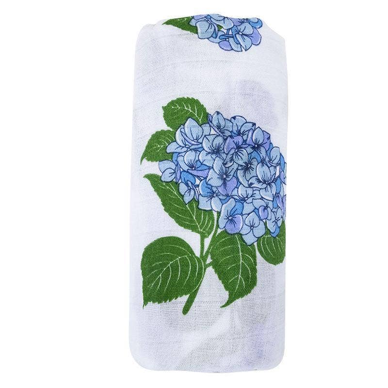Hydrangeas Baby Muslin Swaddle Receiving Blanket - Savedra James