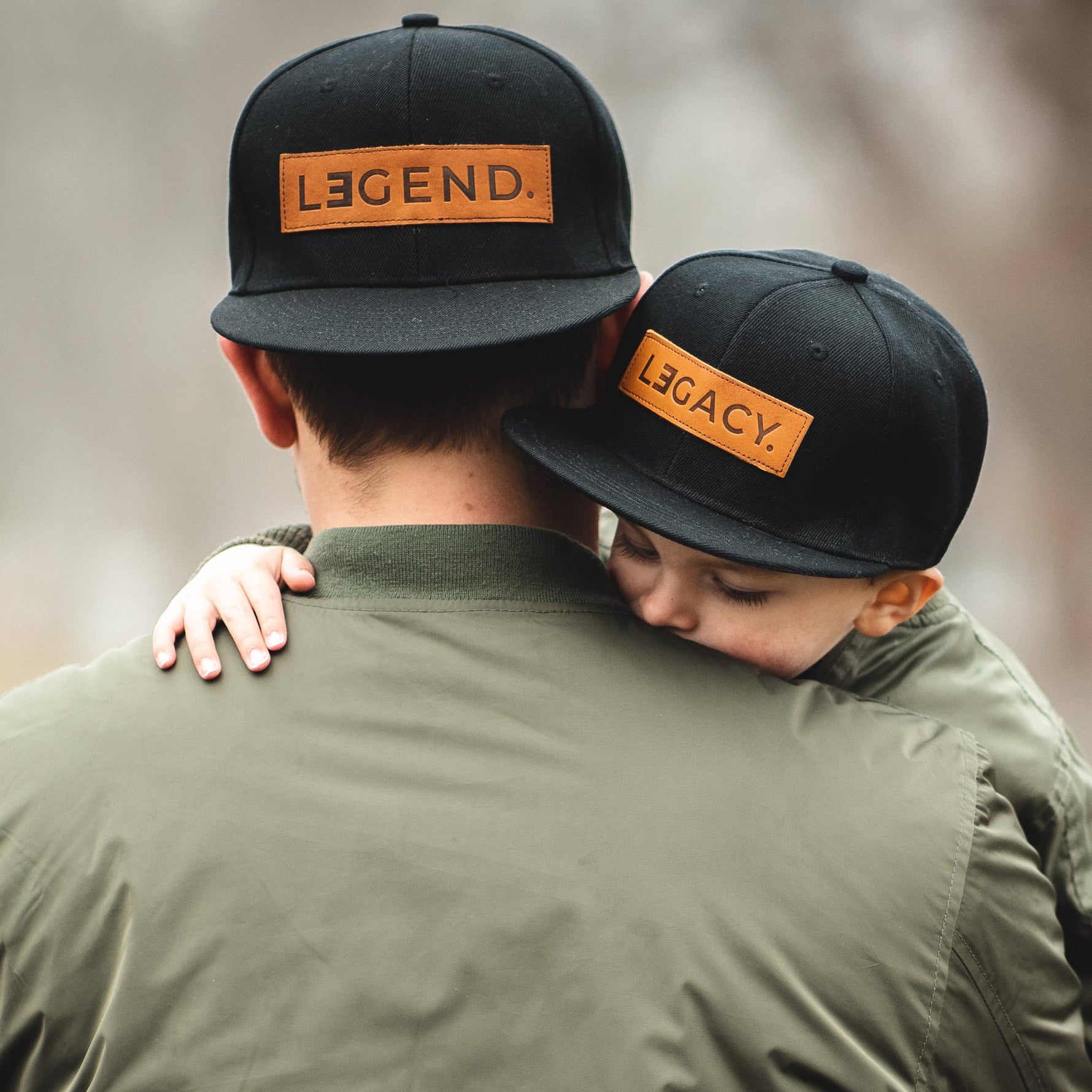 Daddy and Me, Legend and Legacy Genuine Leather Patch Hats - Savedra James