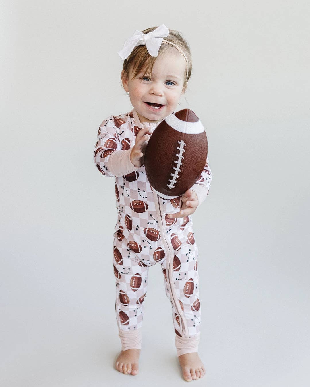 Bamboo Baby Clothing Unisex Zip Romper | Game Day