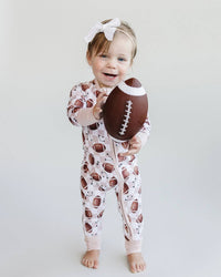 Bamboo Baby Clothing Unisex Zip Romper | Game Day