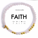 Gold Morse Code Bracelet | FAITH - Savedra James