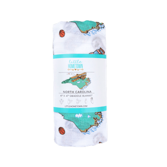North Carolina Baby Muslin Swaddle Receiving Blanket - Savedra James