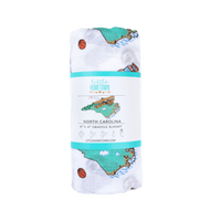 North Carolina Baby Muslin Swaddle Receiving Blanket