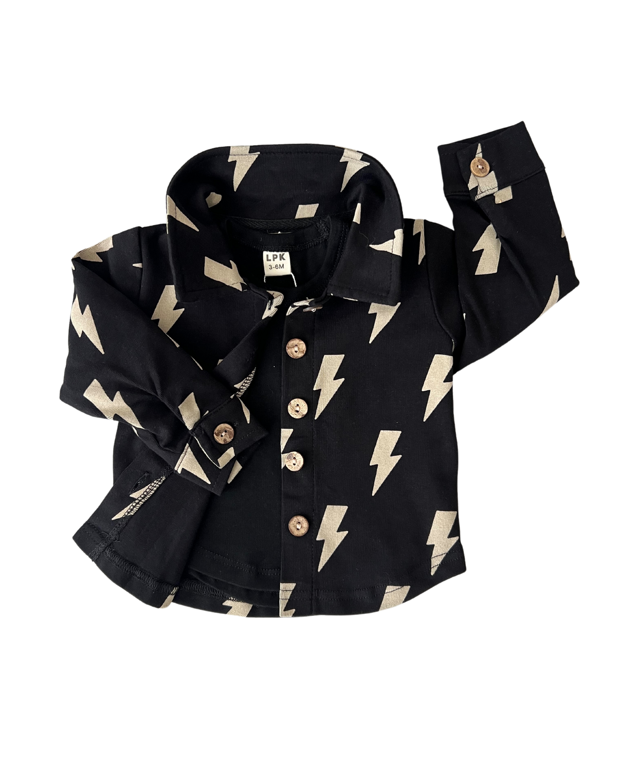 Baby & Kids Cotton Fall Shacket | Black Bolts