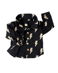 Baby & Kids Cotton Fall Shacket | Black Bolts