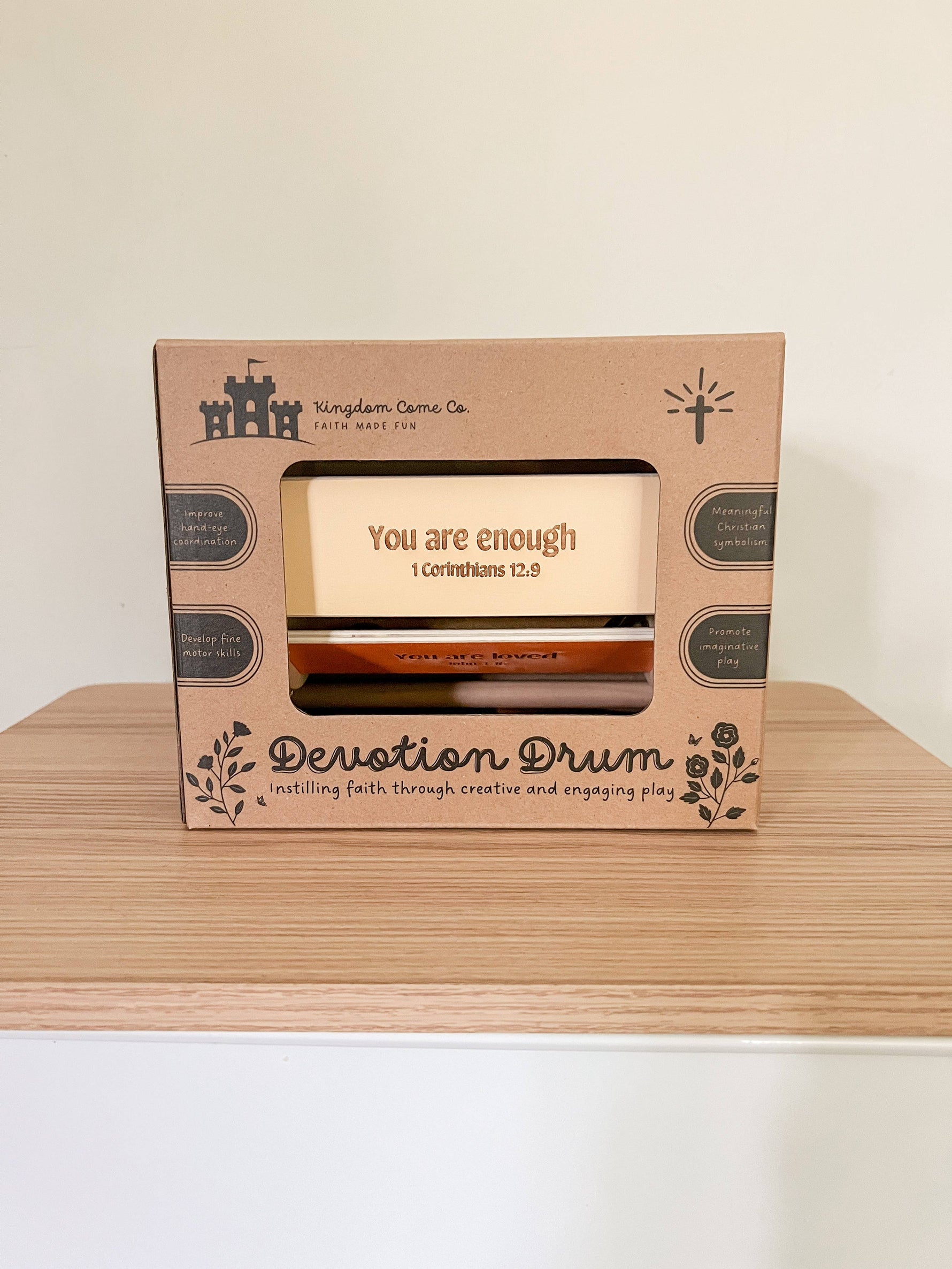 Devotion Wooden Drum - Kids Toy - Savedra James