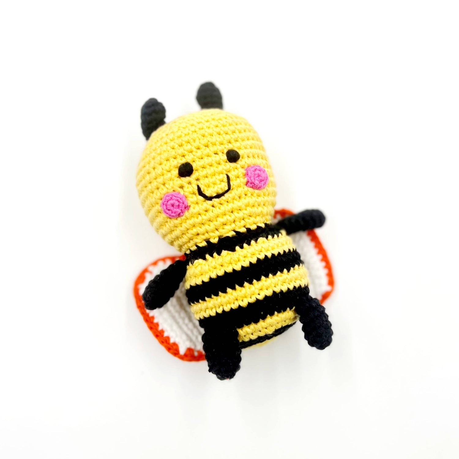 Bumblebee Rattle – Organic Cotton, Fair Trade Baby Toy