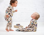 90's Retro Baby Bamboo Zipper Romper Pajamas - Savedra James