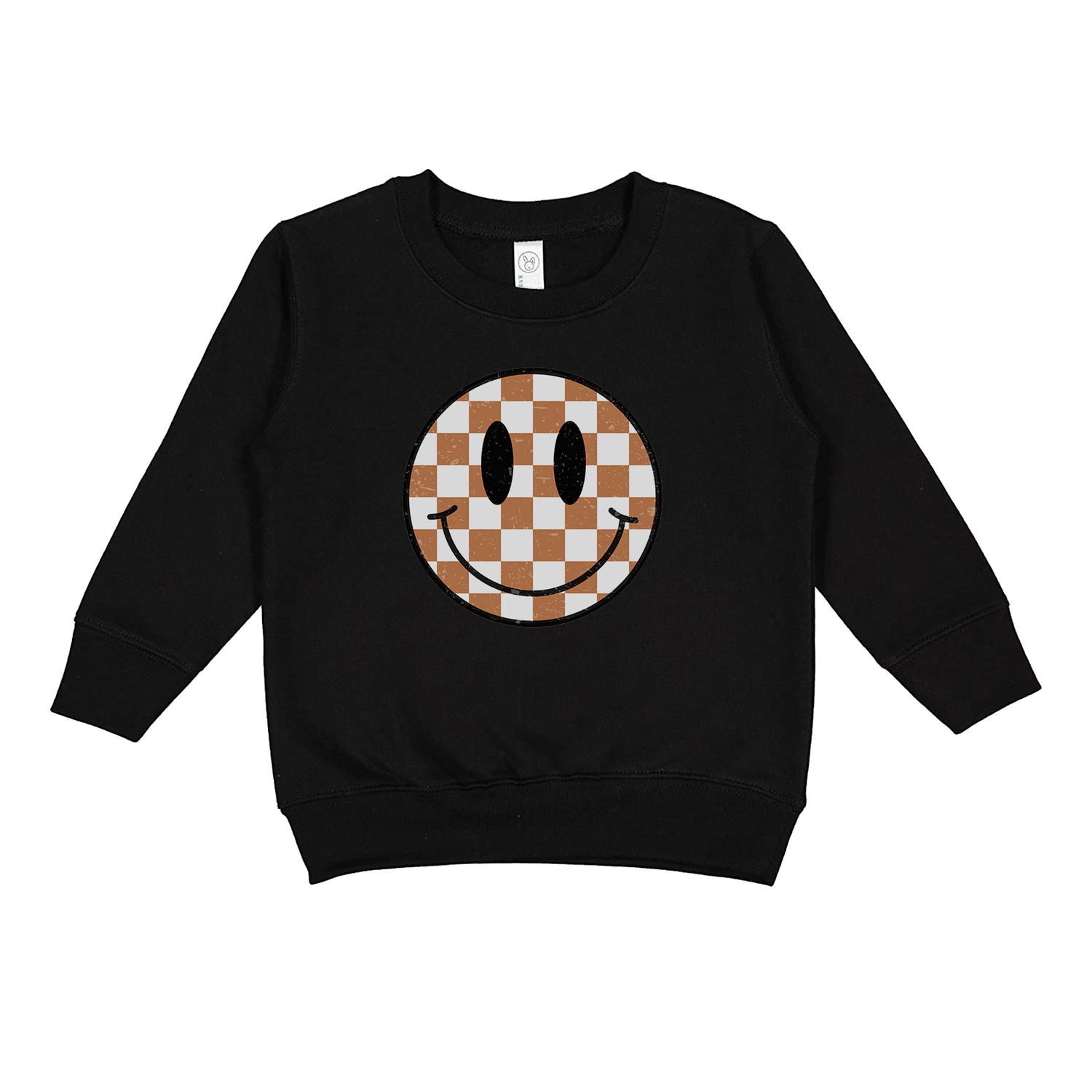 Checkered Smiley Face | Boys Fall Sweatshirt