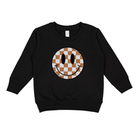 Checkered Smiley Face | Boys Fall Sweatshirt