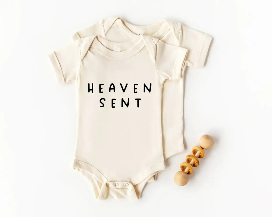 Heaven Sent Baby Bodysuit | New Baby Gifts | Religious Gifts - Savedra James